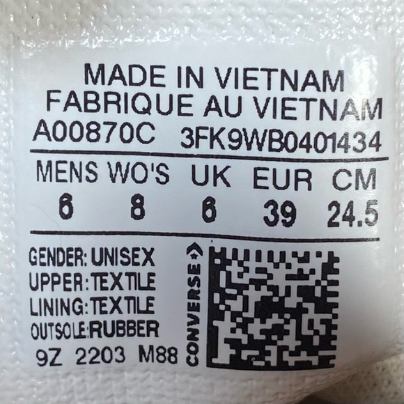 NEW Womens 8 Converse All Star Lugged 2.0 Fashion Sneakers Black White SEF0915 - Picture 8 of 8